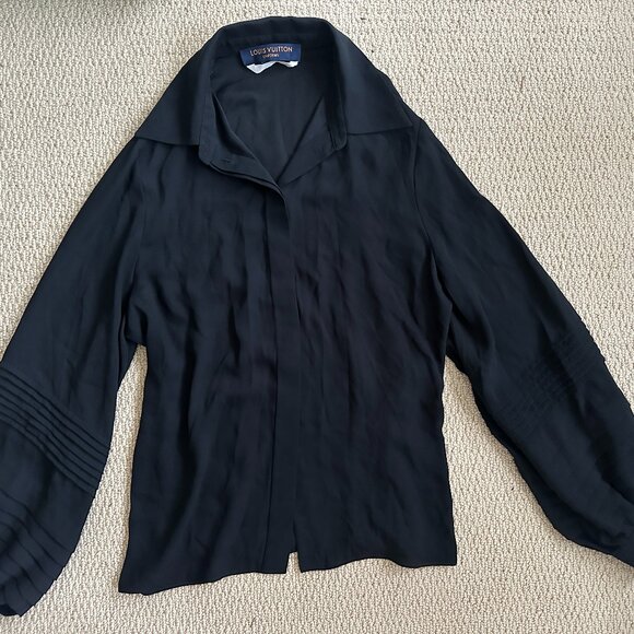 Louis Vuitton Black Button Down Shirt Womens - Picture 2 of 9